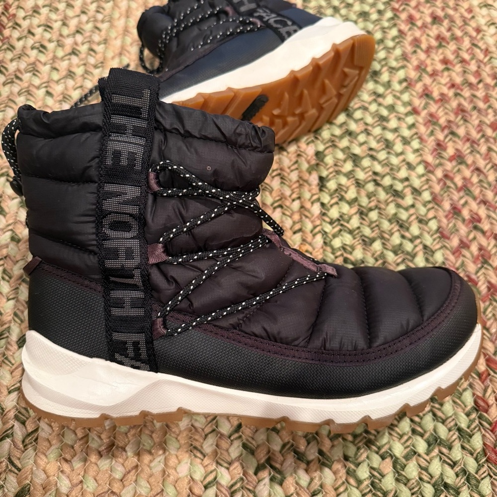 The North Face Black and Tan Winter Boots